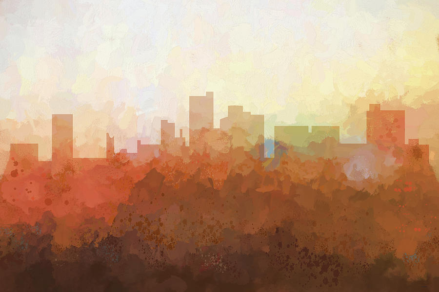 Lubbock Texas Skyline #4 Digital Art by Marlene Watson
