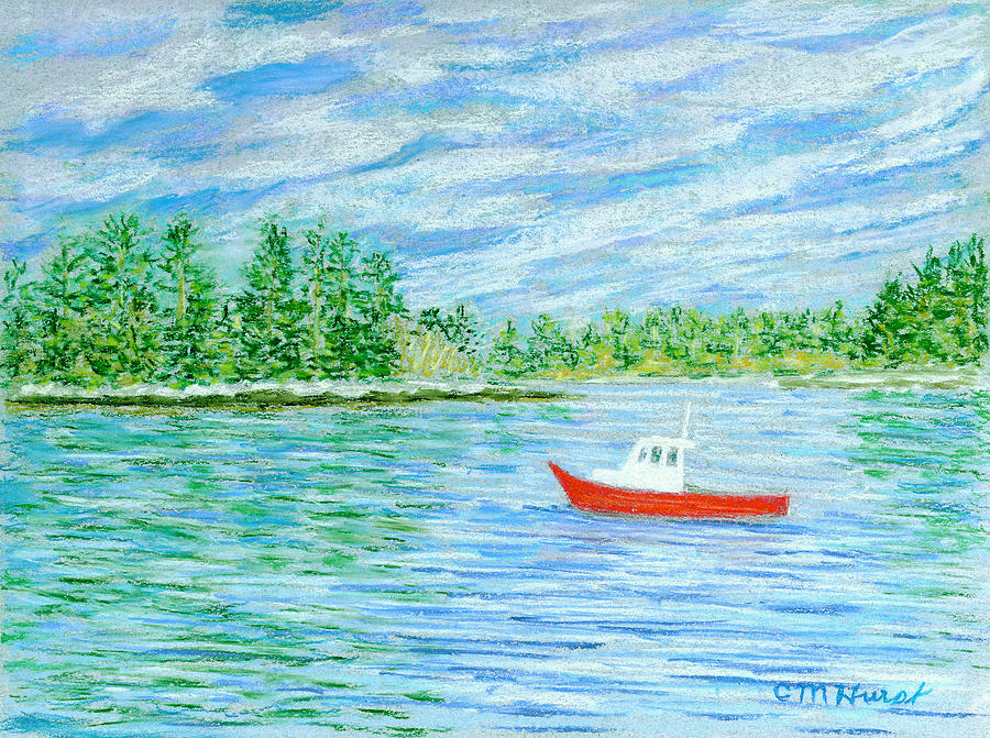 Maine Lobster Boat Painting by Collette Hurst