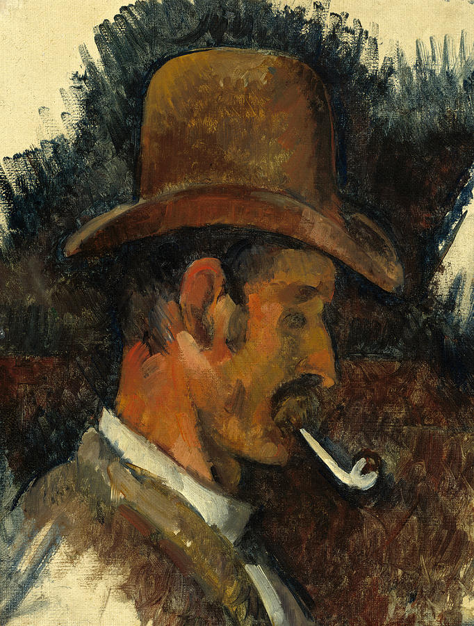 Man with Pipe #5 Painting by Paul Cezanne