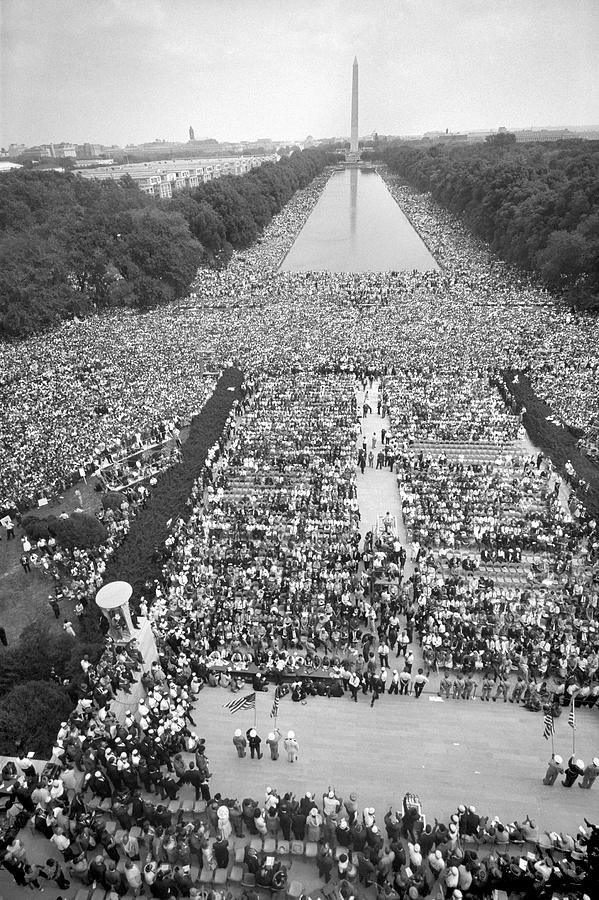 Lincoln Memorial Photograph - March On Washington, 1963 #4 by Granger