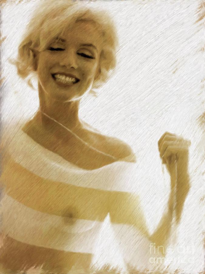 Marilyn Monroe, Actress and Model #4 Painting by Esoterica Art Agency
