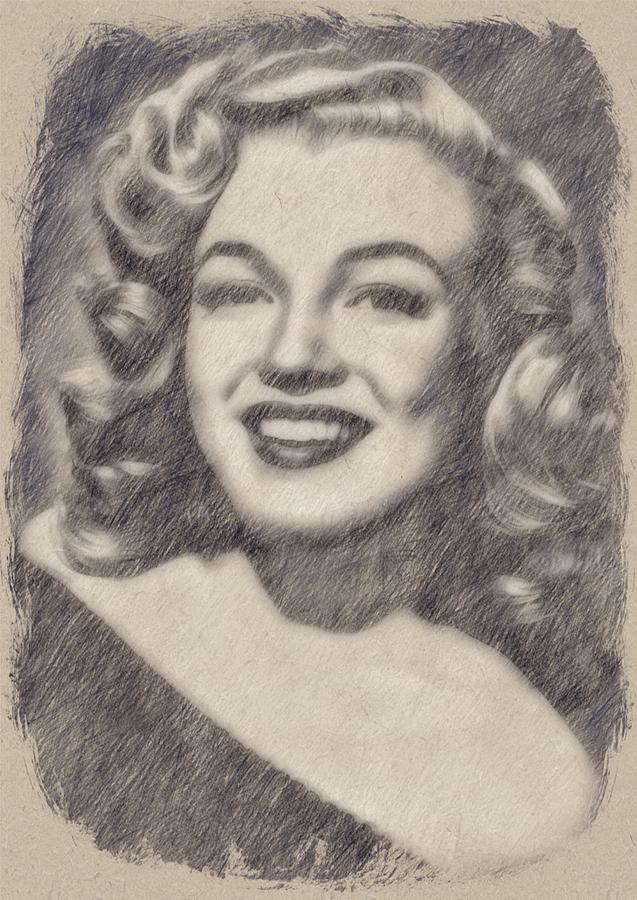 Marilyn Monroe By John Springfield Drawing