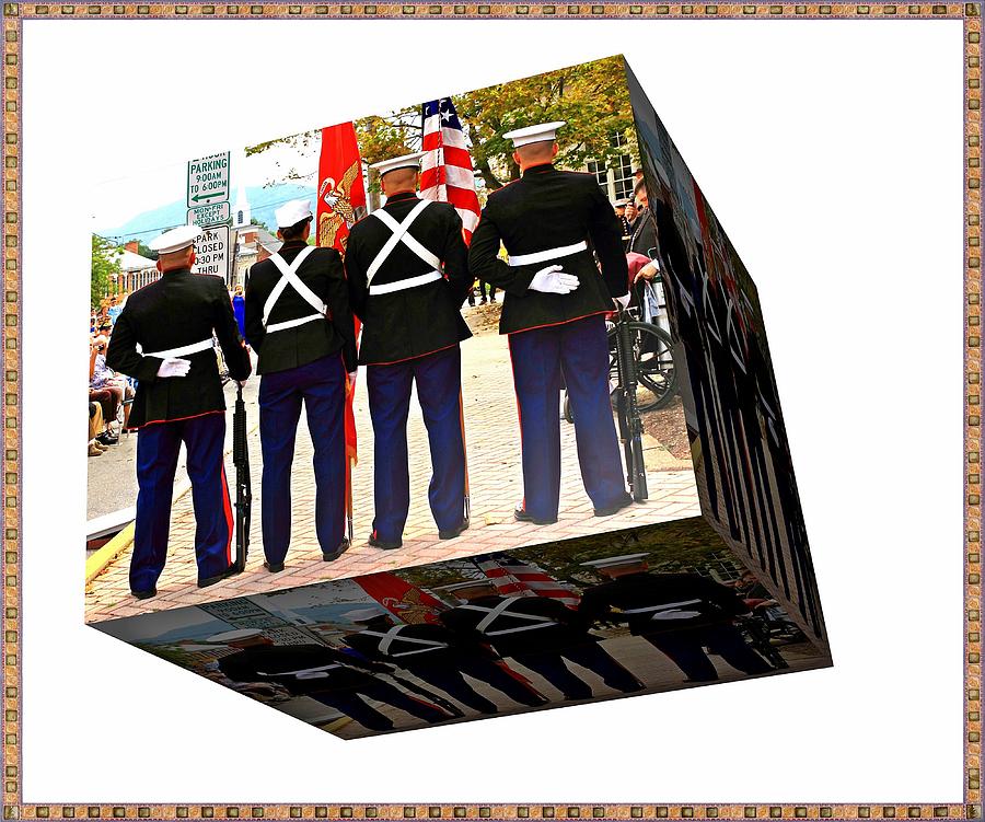 4 Marines as a box Photograph by Karl Rose