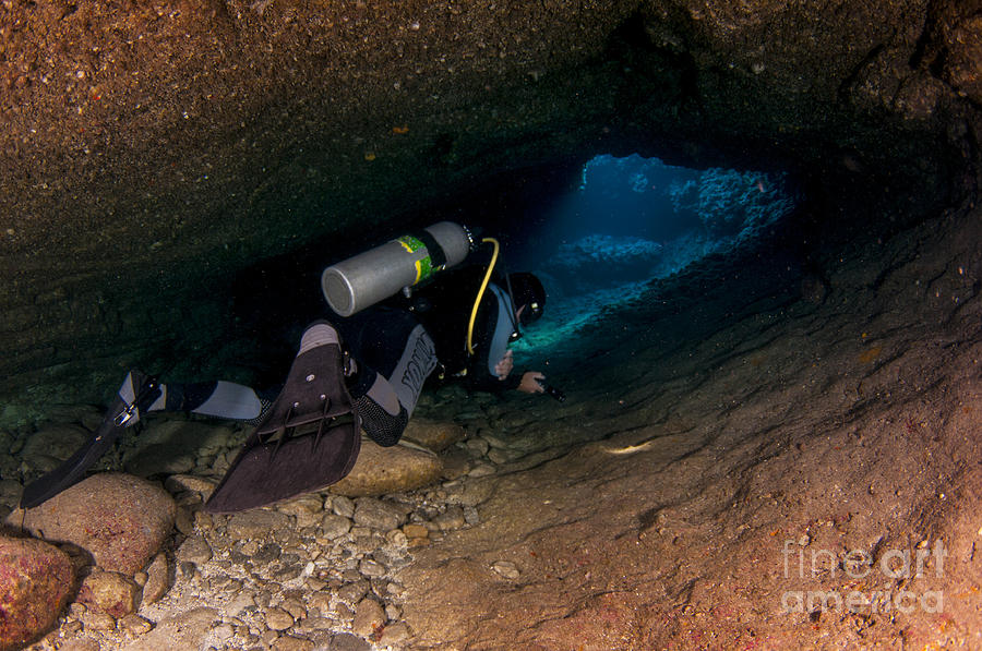 Mediterranean sea caves #4 Photograph by Hagai Nativ
