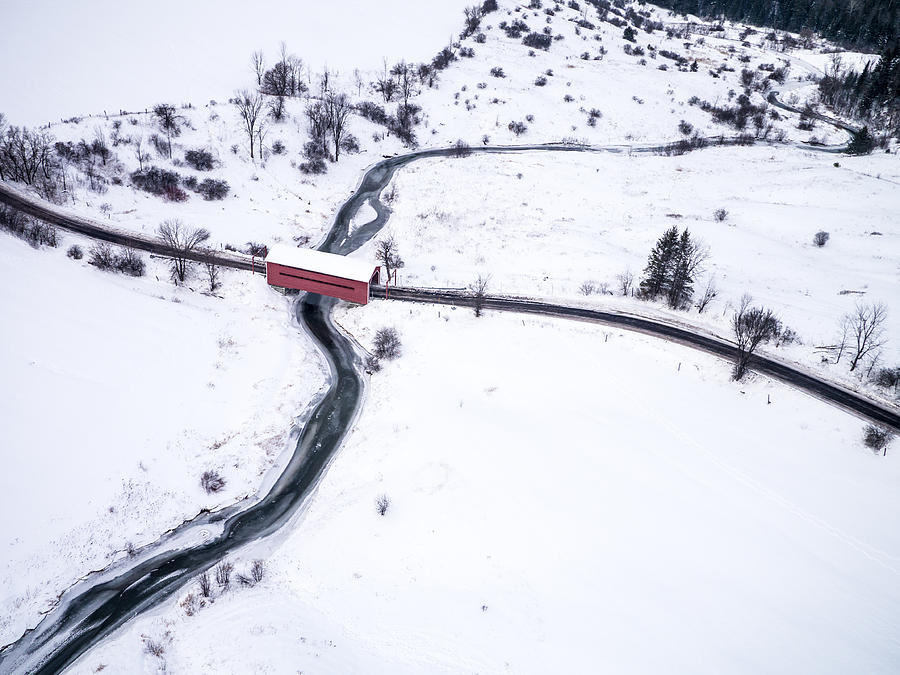 Winter Photograph - Meech Creek Covered Bridge #4 by Rob Huntley