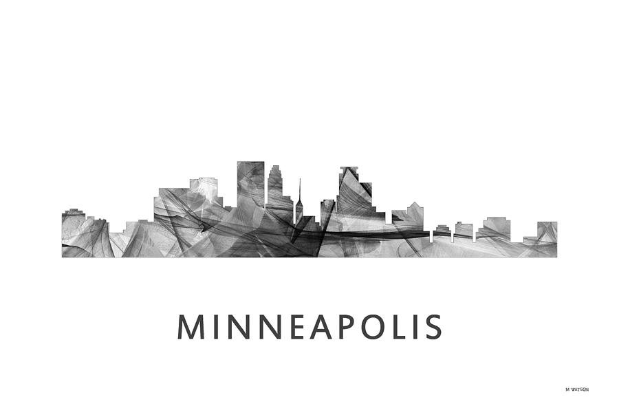 Minneapolis Minnesota Skyline #4 Digital Art by Marlene Watson