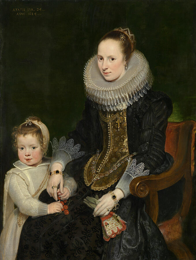 Mother and child, from 1624 Painting by Cornelis de Vos