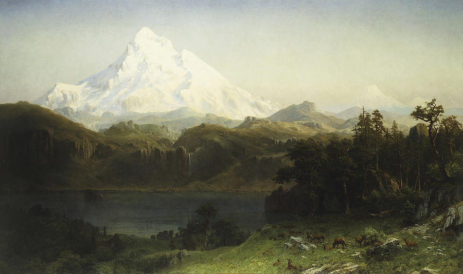Mount Hood In Oregon #4 Painting by Albert Bierstadt