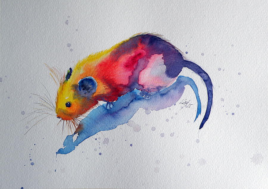 Mouse #4 Painting by Kovacs Anna Brigitta