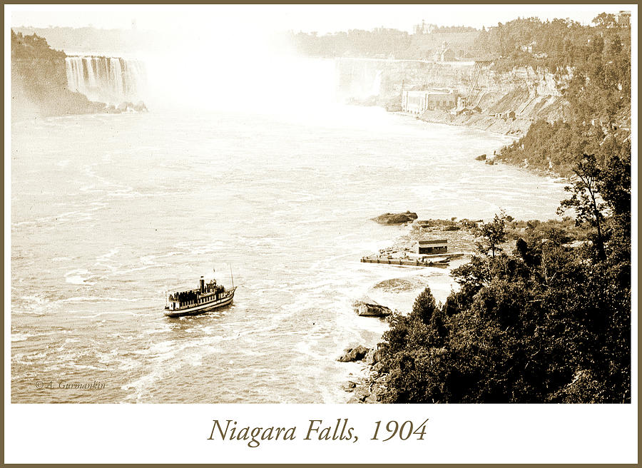 Niagara Falls, Tourist Boat, 1904, Vintage Photograph #4 Photograph by A Macarthur Gurmankin
