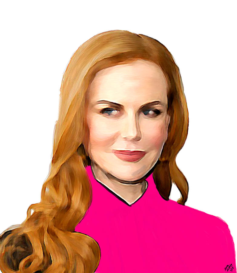 Celebrity Painting - Nicole Kidman #5 by Bruce Nutting