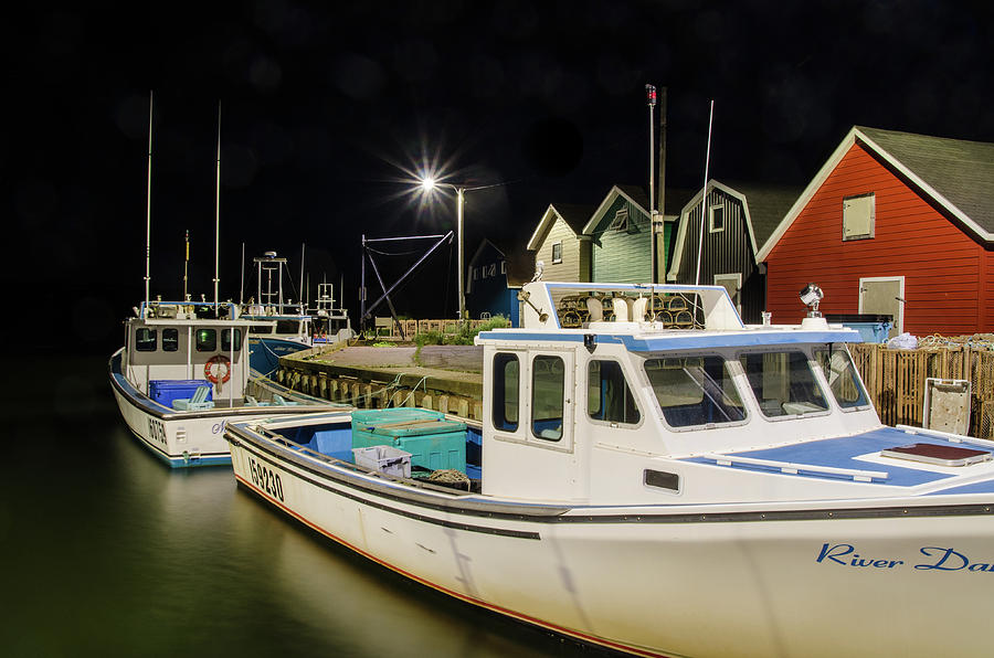 Nighttime on the wharf. Photograph by Rob Huntley