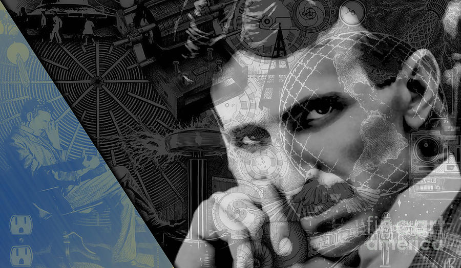 Nikola Tesla Collection #3 Mixed Media by Marvin Blaine