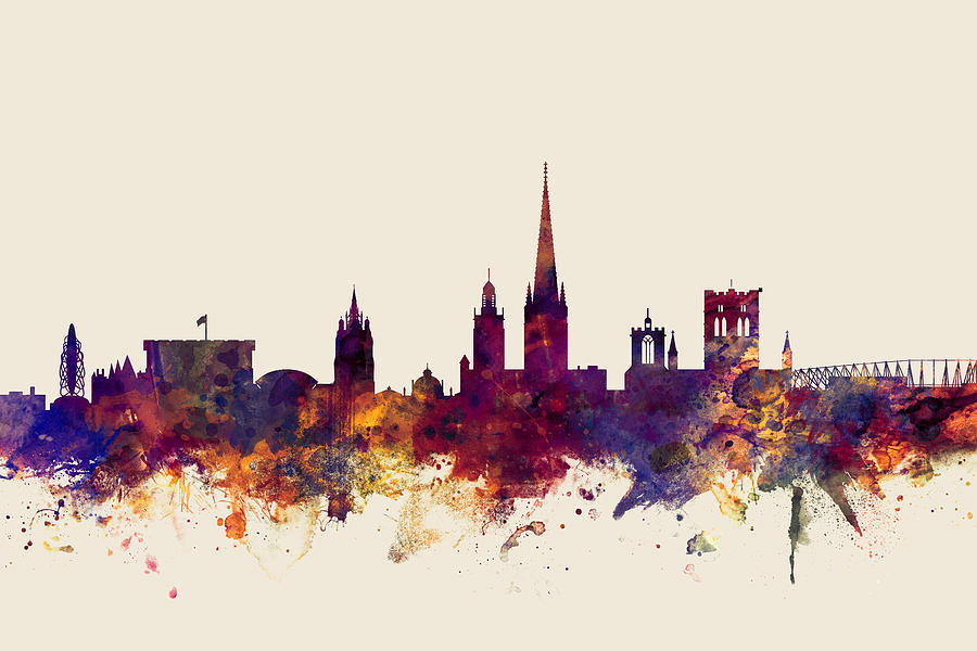 Norwich England Skyline #4 Digital Art by Michael Tompsett
