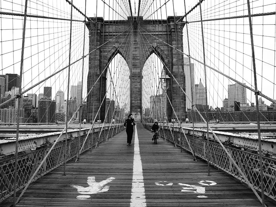 Architecture Photograph - NYC Brooklyn Bridge #4 by Nina Papiorek