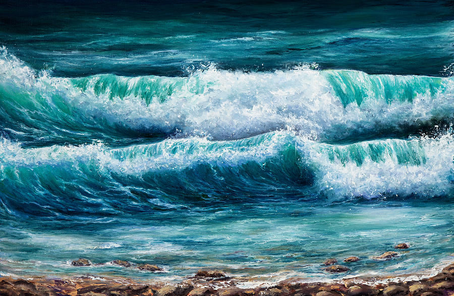 Ocean shore Painting by Boyan Dimitrov - Pixels