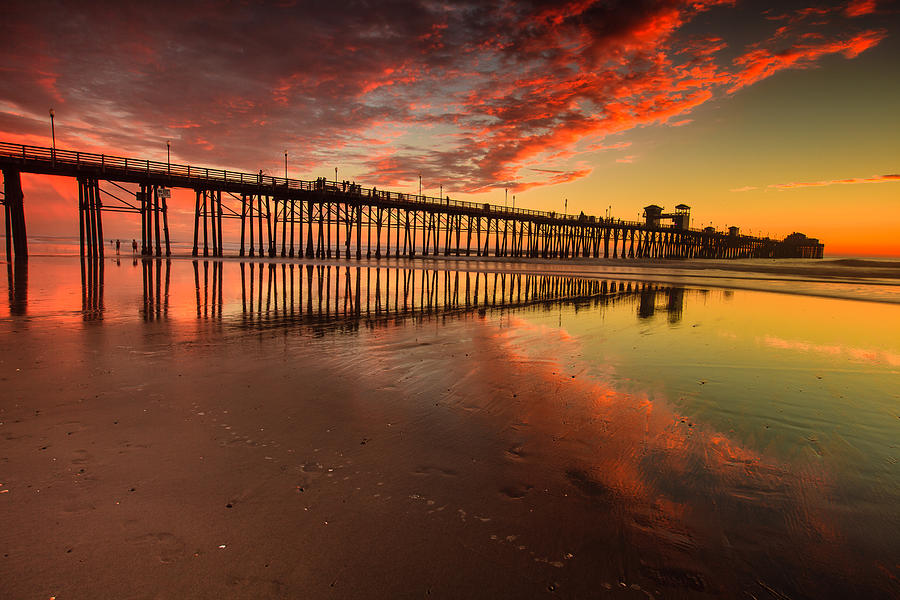 Sunset Photograph - Oceanside Pier at Sunset #4 by Ben Graham