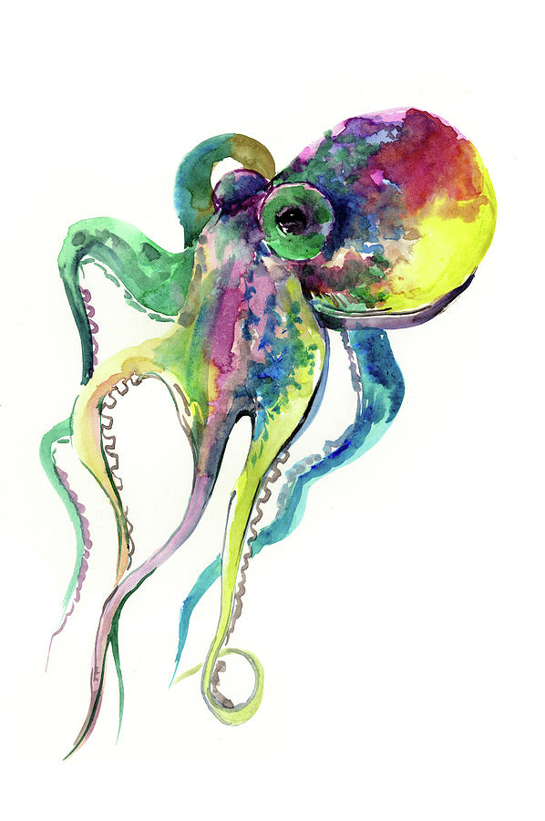 Octopus #4 Painting by Suren Nersisyan