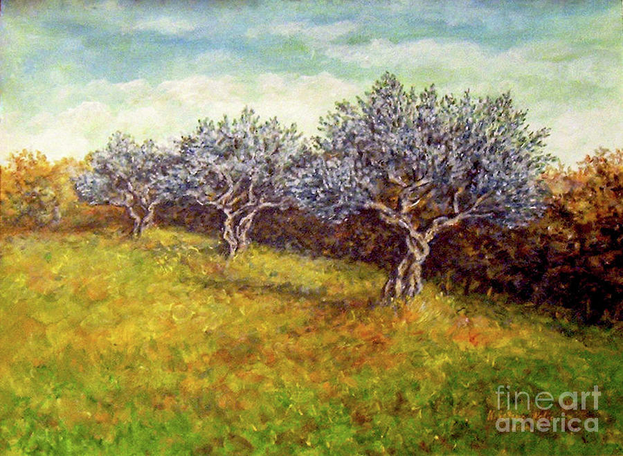 Olive trees #5 Painting by Kristina Valic - Fine Art America