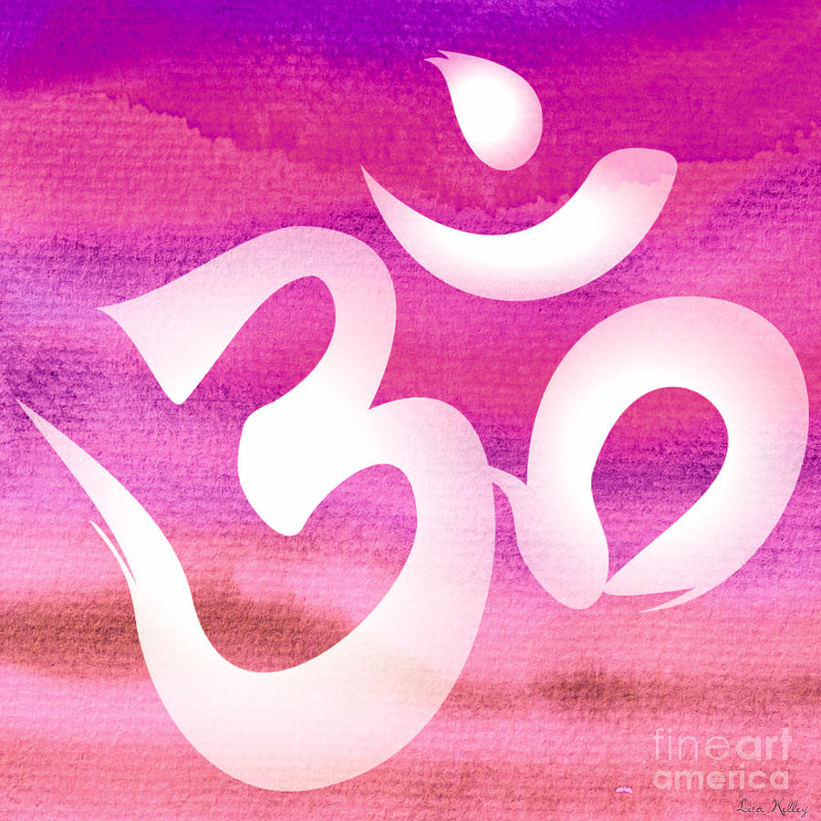 Om Symbol. Pink Digital Art by Lita Kelley