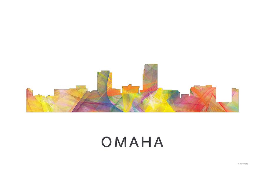 Architecture Digital Art - Omaha Nebraska Skyline #4 by Marlene Watson