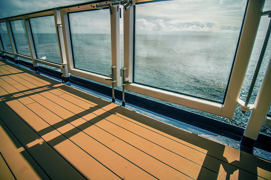 On Deck Of Huge Cruise Liner Ship From Seattle To Alaska #4 Photograph by Alex Grichenko