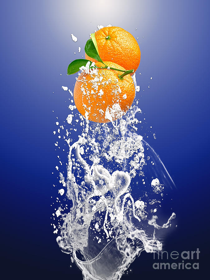 Orange Splash #4 Mixed Media by Marvin Blaine