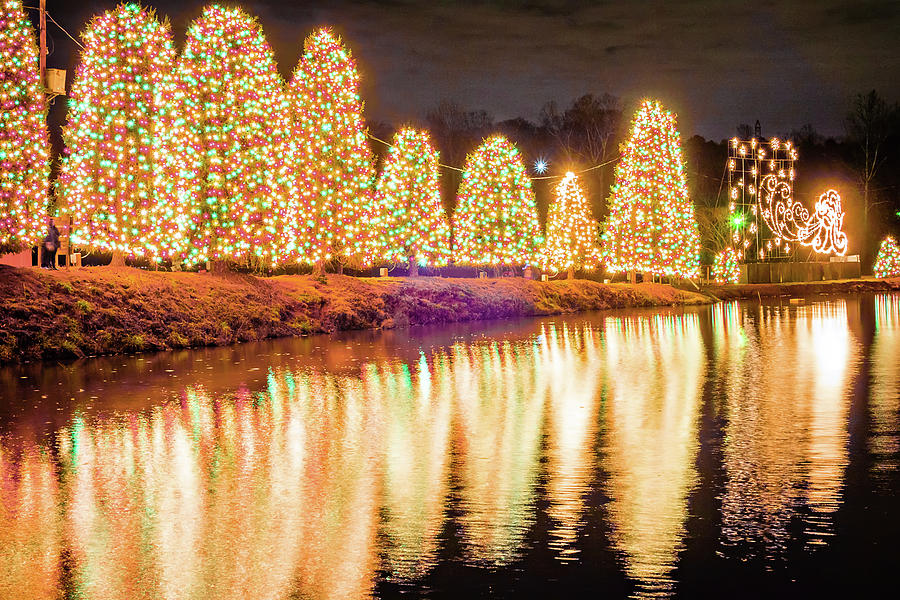 Outdoor christmas decorations at christmas town usa #4 Photograph by Alex Grichenko