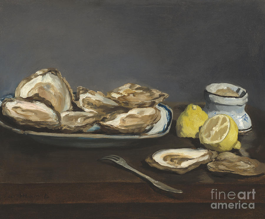 Edouard Manet Painting - Oysters by Edouard Manet