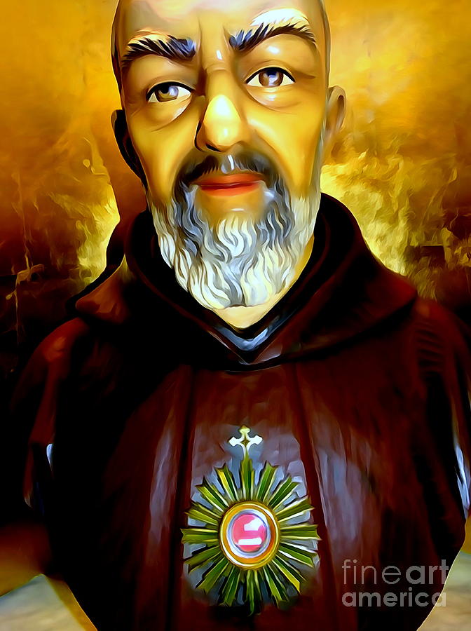 Padre Pio #4 Digital Art by Ed Weidman