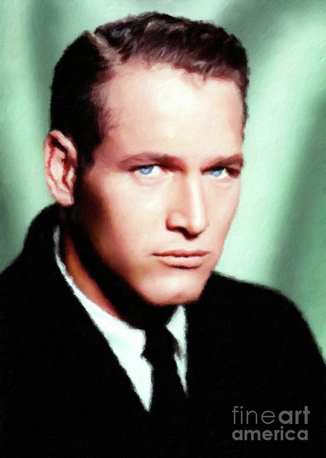 Hollywood Painting - Paul Newman Hollywood Actor #4 by Esoterica Art Agency