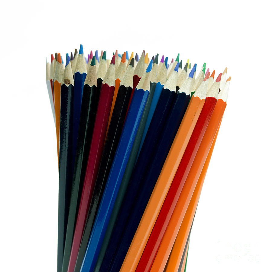 Colored Photograph - Pencils #4 by Bernard Jaubert