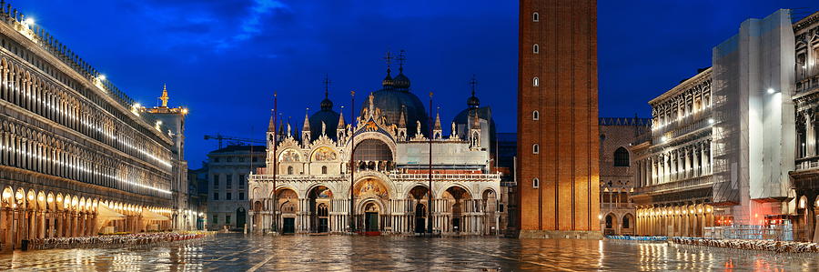 Piazza San Marco night #4 Photograph by Songquan Deng