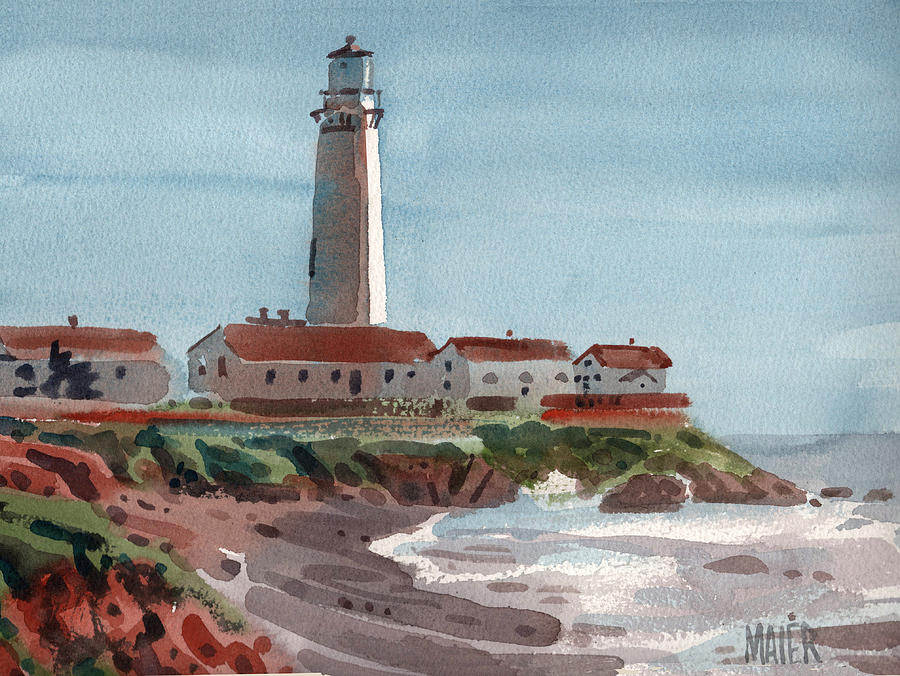 Pigeon Point Light #4 Painting by Donald Maier
