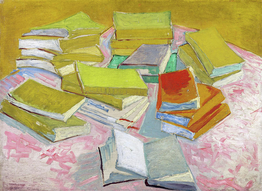  Piles of French novels #5 Painting by Vincent van Gogh
