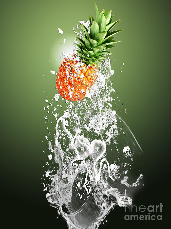 Pineapple Splash #4 Mixed Media by Marvin Blaine