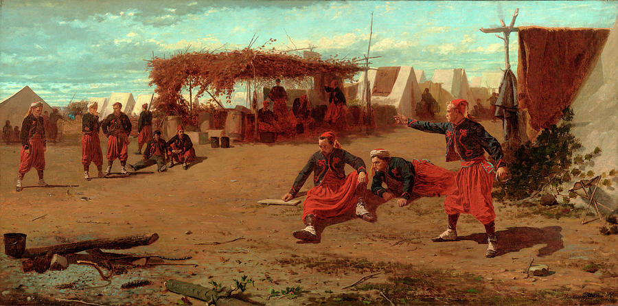 Winslow Homer Painting - Pitching Quoits #5 by Winslow Homer