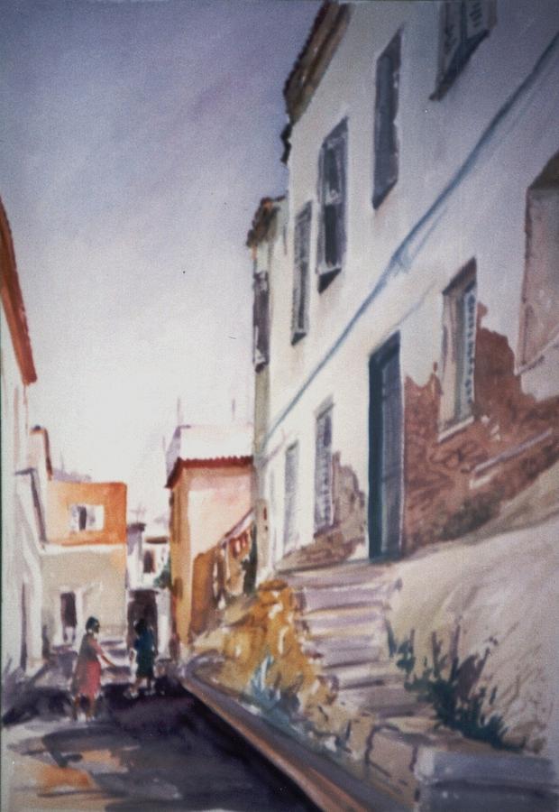 Plaka Athens #4 Painting by George Siaba