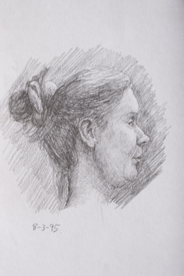 Portrait #4 Drawing by Masami Iida