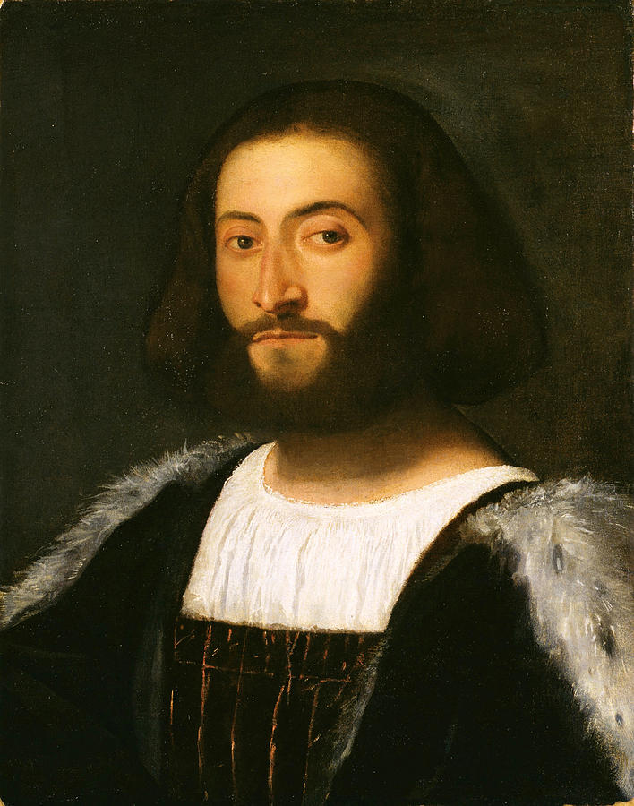 Portrait of a Man #7 Painting by Titian