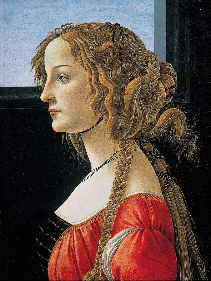 Portrait of a young woman #5 Painting by Sandro Botticelli