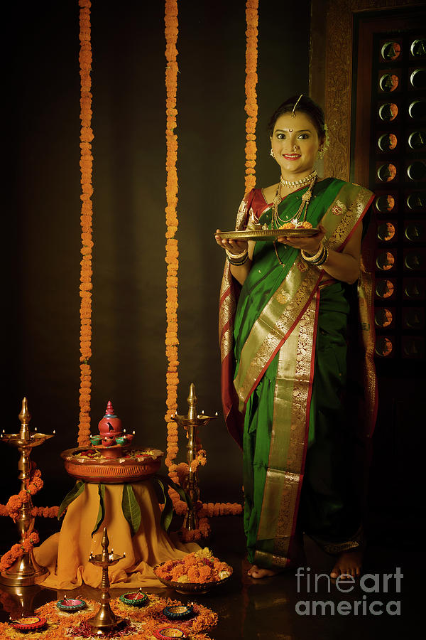 Portrait of Indian Lady #4 Photograph by Kiran Joshi