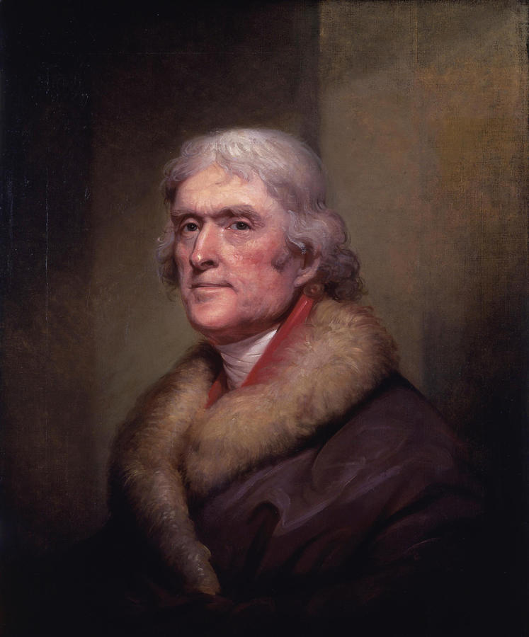 Thomas Jefferson Painting - President Thomas Jefferson by War Is Hell Store