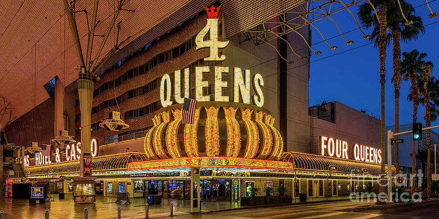 Las Vegas Photograph - 4 Queens Casino Entrance by Aloha Art