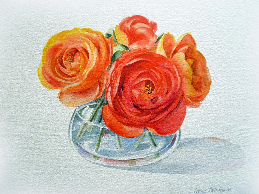 Rose Painting - Ranunculus #3 by Irina Sztukowski