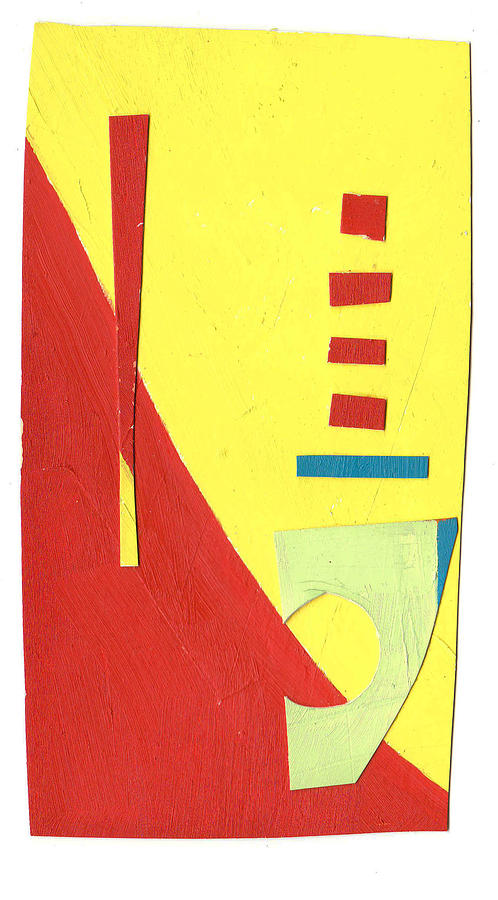 Collage Painting - 4 Rectangles by Lamar Barber