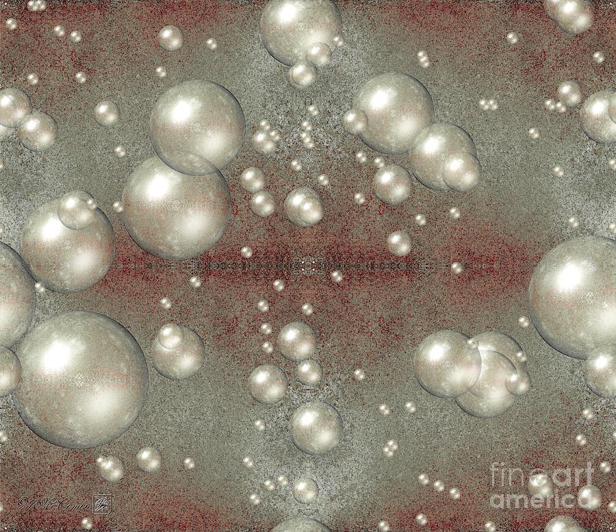 Retro Balls and Bubbles Series I #3 Mixed Media by J McCombie