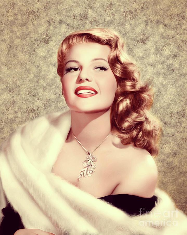 Rita Hayworth, Vintage Actress Digital Art