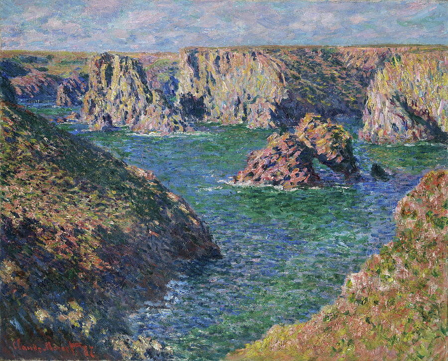 Rocks at Belle-Île Port-Domois Claude Monet          s ationWall Art Poster Prints