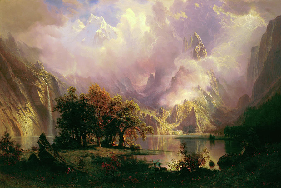 Rocky Mountain Landscape   #11 Painting by Albert Bierstadt